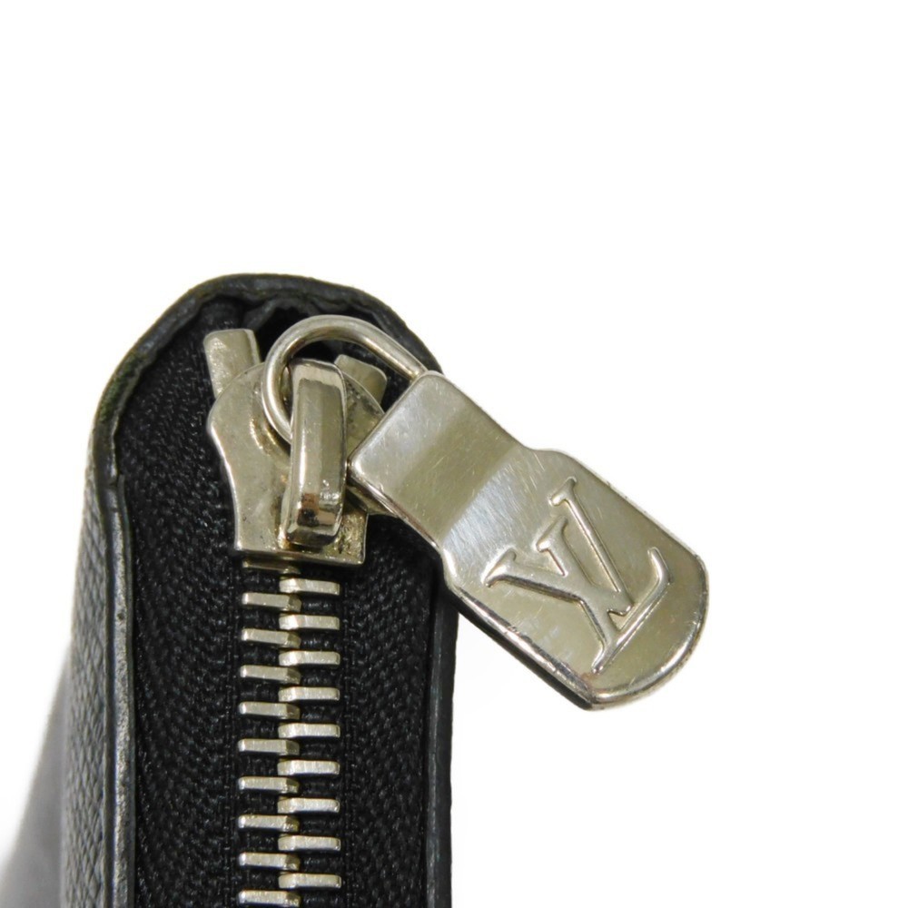 LOUIS VUITTON Long Wallet Zippy Vertical LV Logo Black New Round Zipper Taiga... - Picture 16 of 16